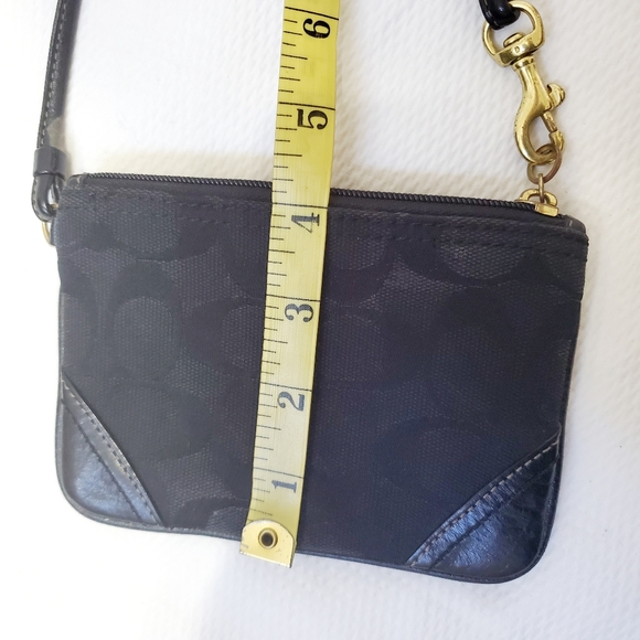 Coach Black Signature Wristlet - Picture 6 of 6